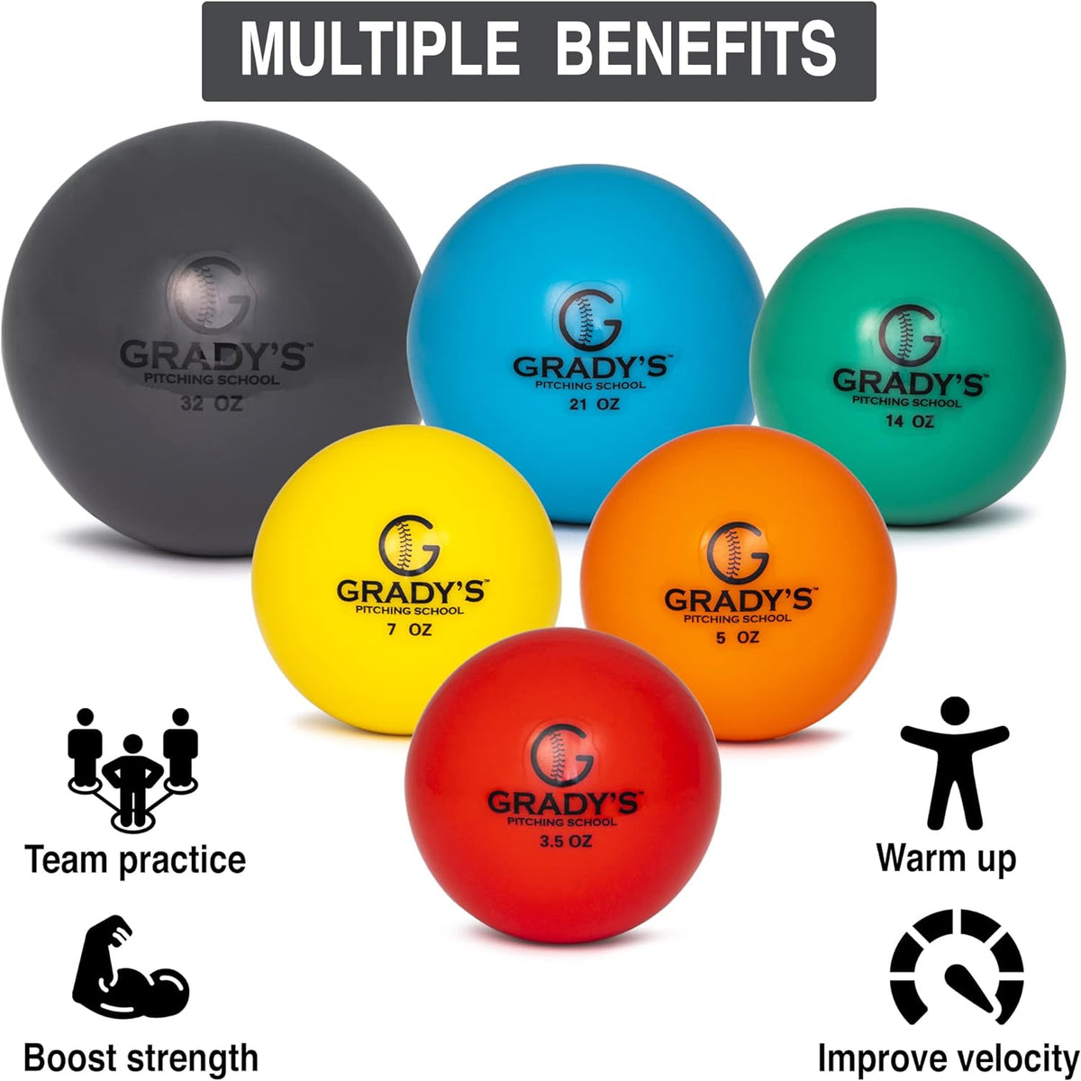 Plyo Soft Shell Weighted Ball Set – Grady's Pitching